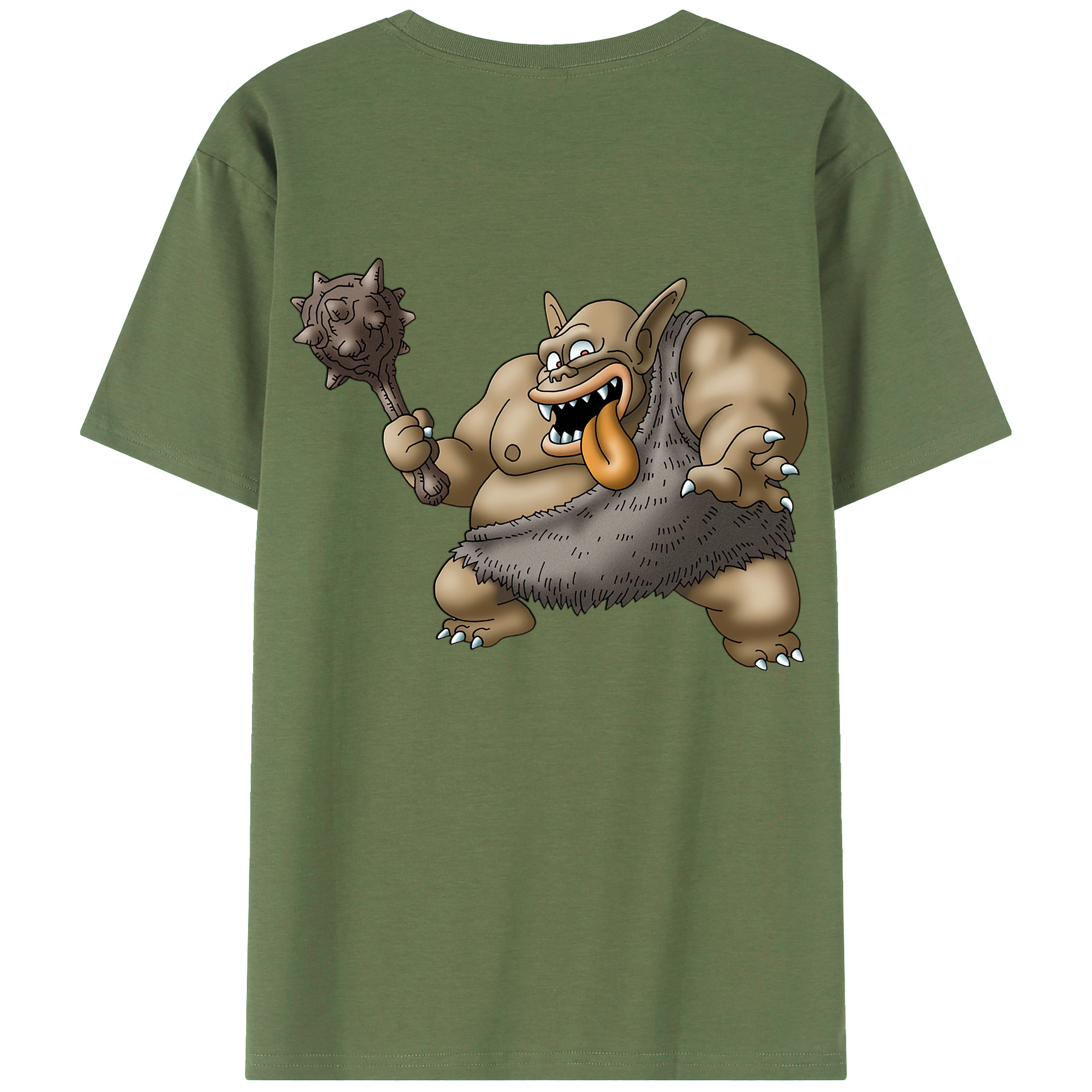 （画像用） ドラゴンクエスト Doragon Kuesuto Dragon Quest 綿100％ メンズ半袖Tシャツ（バックプリント） 通気性